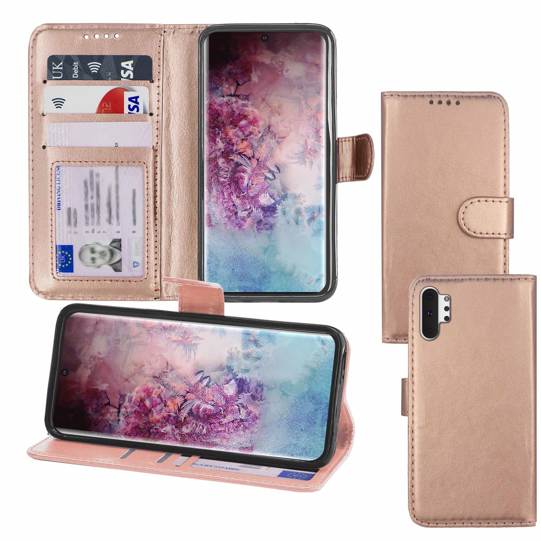 Samsung Galaxy Note 10 Pro Premium Leather Wallet Flip Cover Pouch Book - Picture 55 of 55