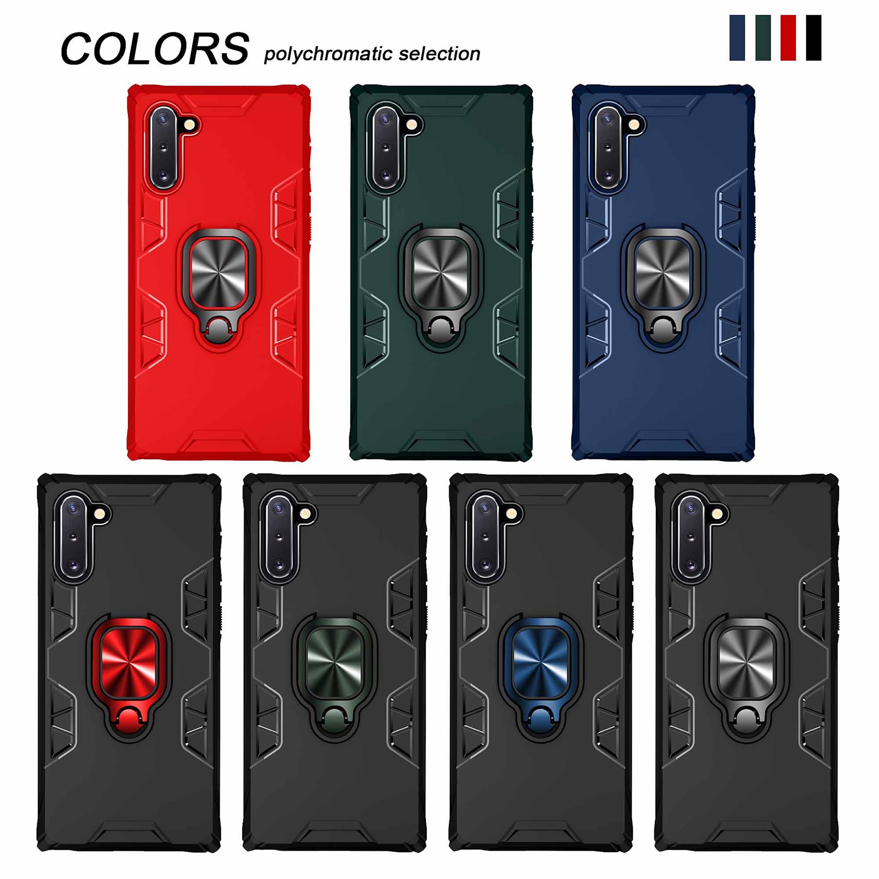 Hybrid Armor Case Shockproof Cover Ring Stand Holder For Samsung Galaxy Note 10 - Picture 82 of 90