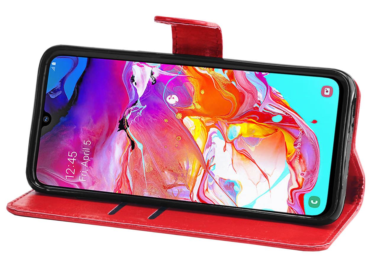 Leather Wallet Flip Cover Pouch Book for Samsung Galaxy A50, M10, M20, M30, A30 - Picture 45 of 62