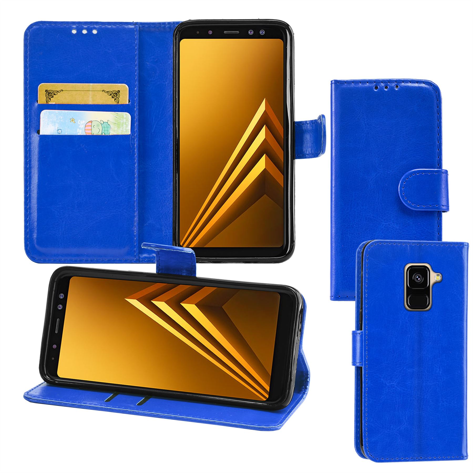 Leather Wallet Flip Cover Pouch Book for Samsung Galaxy A50, M10, M20, M30, A30 - Picture 13 of 62