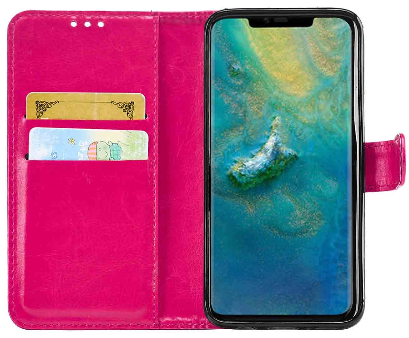 Huawei Mate 20 Pro Premium Leather Wallet Flip Cover Pouch Book - Picture 18 of 30