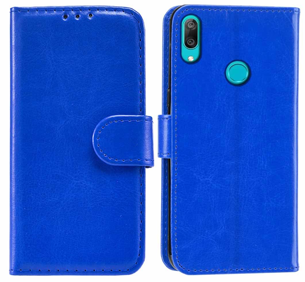Huawei Y7 2019 Premium Leather Wallet Flip Cover Pouch Book - Picture 16 of 49
