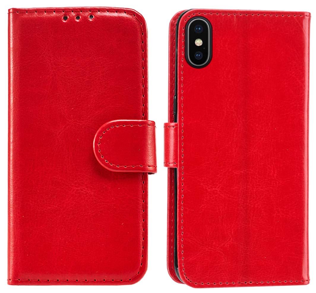 iPhone X Premium Leather Wallet Flip Cover Pouch Book - Picture 43 of 54