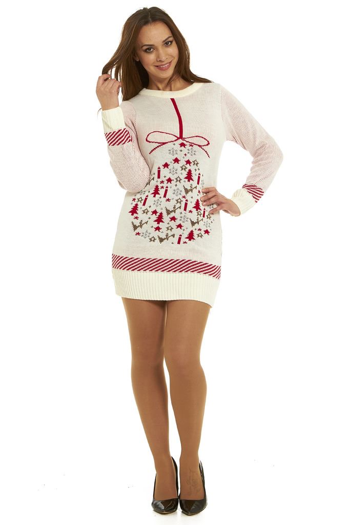 Ladies Christmas Tunic Jumper Womens New 2017 Novelty Xmas Knitted Retro Sweater eBay