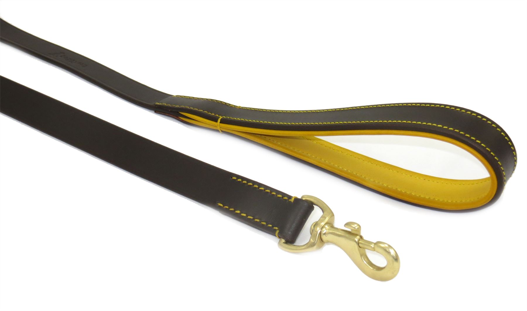 Huntington Guinzaglio (Bistre Brown) Cane di cuoio di lusso Piombo Handcrafted - Picture 2 of 2