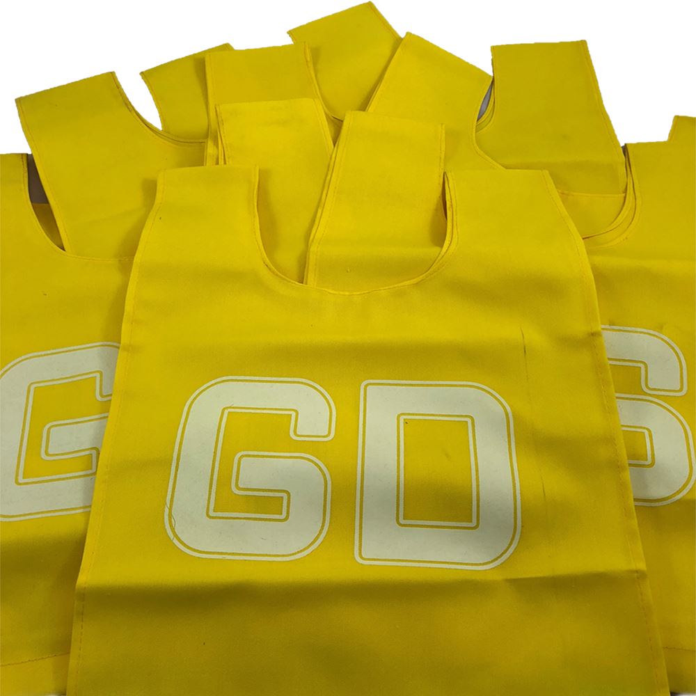 Netball Poly Cotton Vest Bibs Indoor Outdoor Number Mesh Pack of Seven - Picture 2 of 2