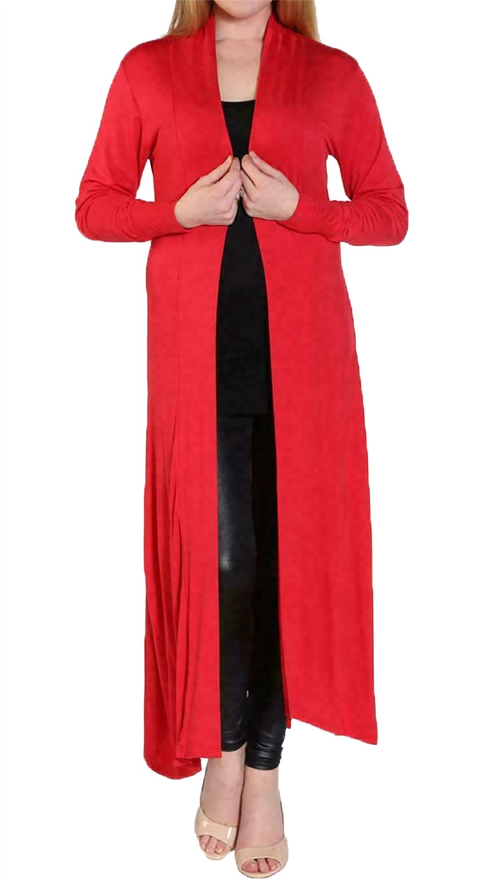 Womens Long Sleeve Maxi Cardigan Ladies 