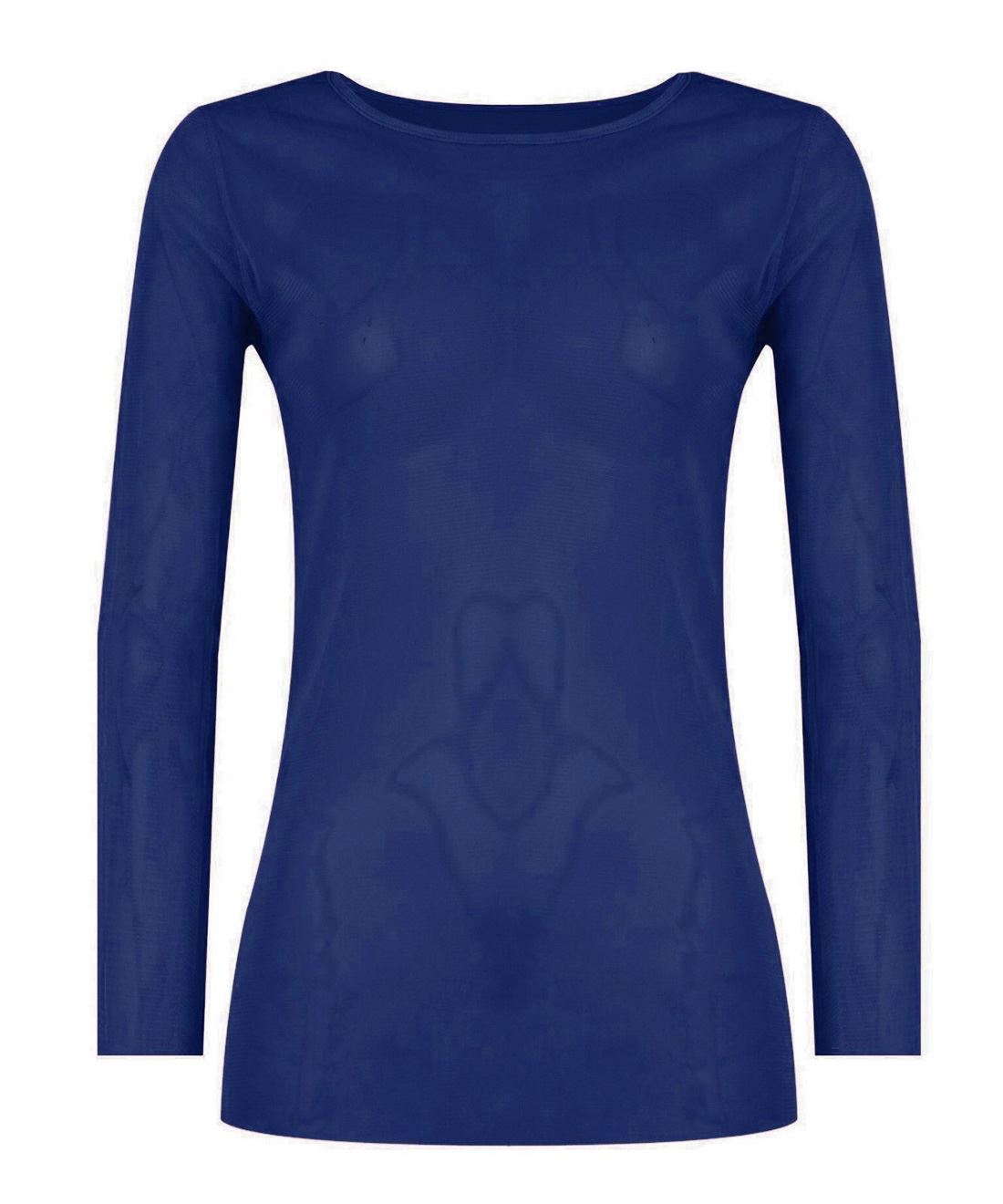 Ladies Womens Long Sleeve Sheer Mesh 