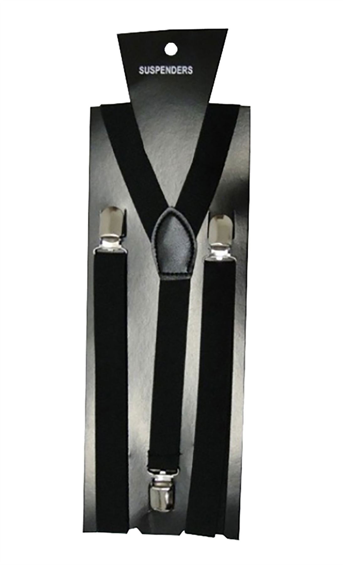 Adjustable Unisex Plain and Print Stretch Slim Braces Suspenders With