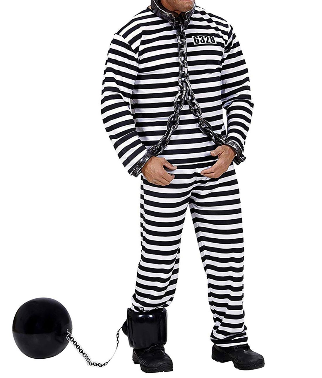 Inflatable Ball 30cm and Chain 60cm Kids Prisoner Convict Stag Fancy Dress Party