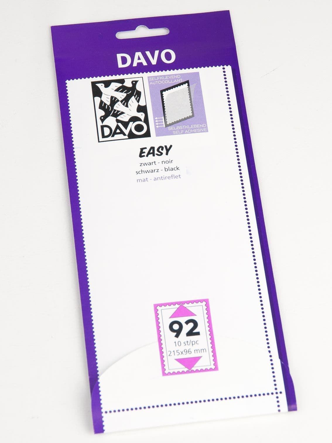 Davo Self Adhesive Easy Mounts - STRIPS - Black/Transparent