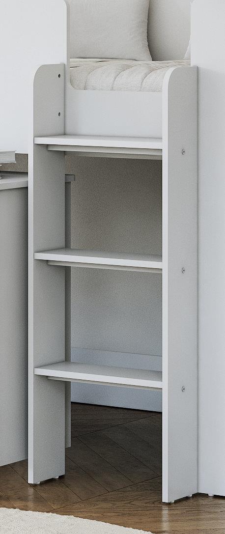White,grey,Oak Wood Finish Mid Sleeper Kids Bunk Bed,Desk,Drawers,Shelf,Storage - Picture 12 of 22