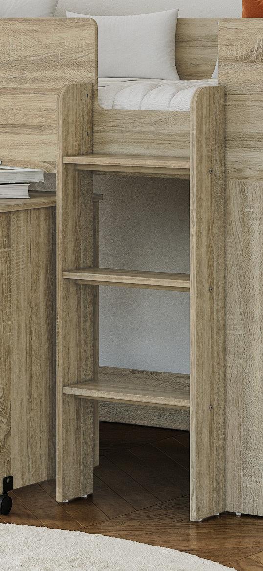 White,grey,Oak Wood Finish Mid Sleeper Kids Bunk Bed,Desk,Drawers,Shelf,Storage - Picture 18 of 22