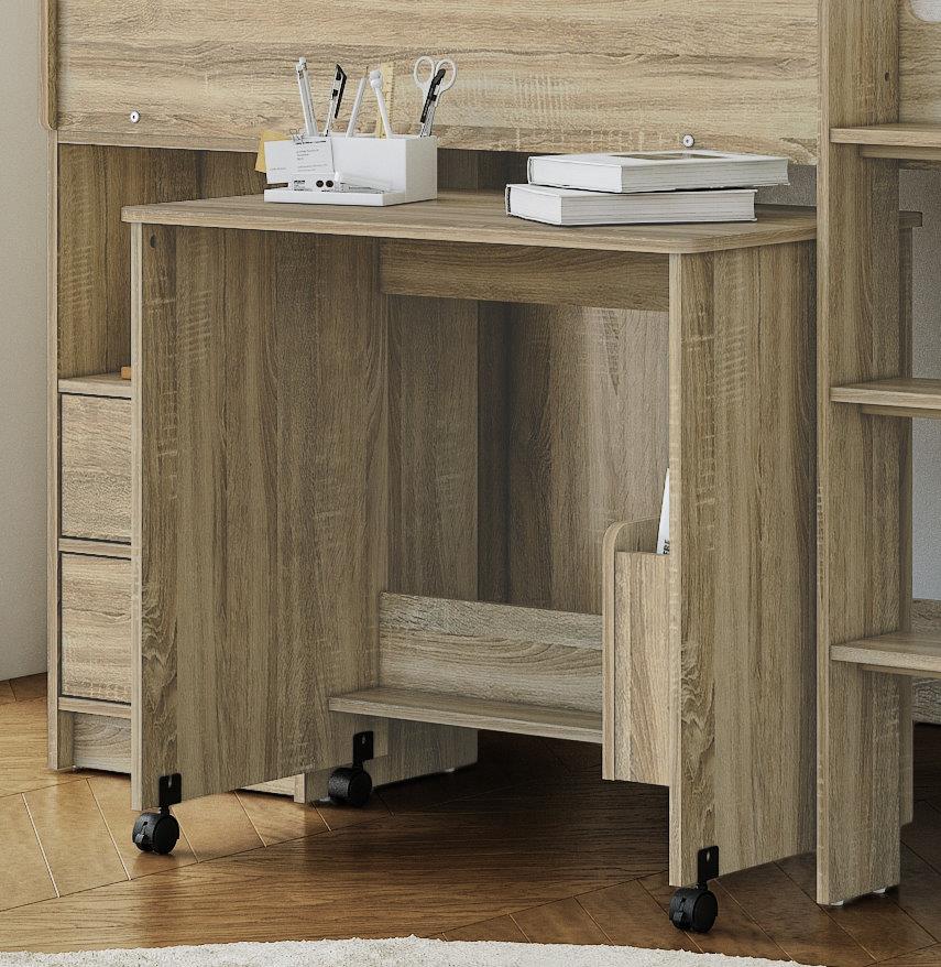White,grey,Oak Wood Finish Mid Sleeper Kids Bunk Bed,Desk,Drawers,Shelf,Storage - Picture 17 of 22