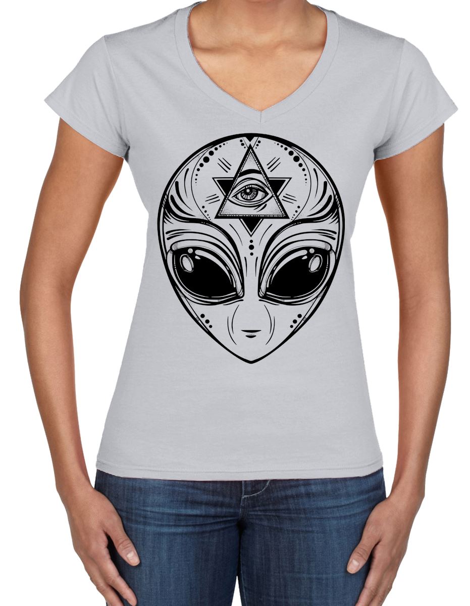 Alien Face Area 51 UFO Large Print Women/'s Vest Tank Top