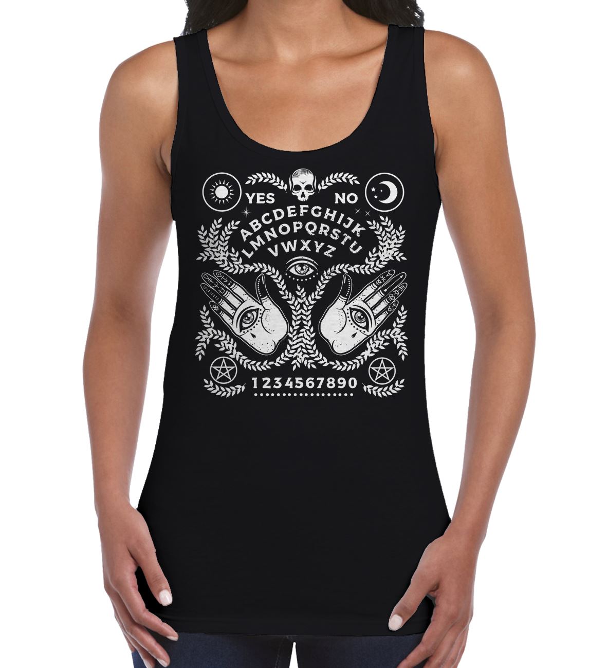 Ouija Board T-Shirt - Satanic Pentagram Gothic Okkult Spirit Board - Bild 7 von 8