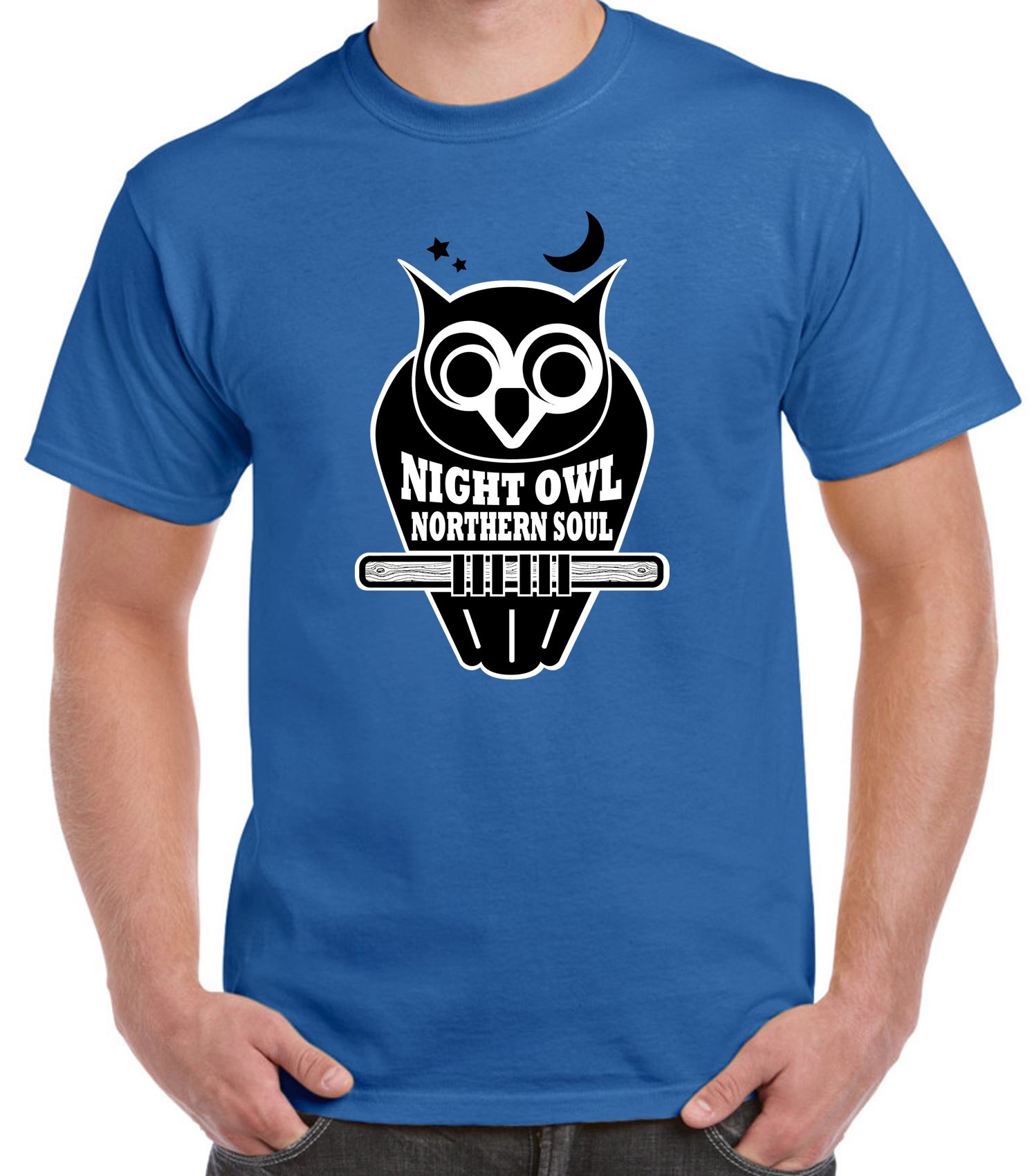 Night Owl Northern Soul Logo Men's T-Shirt - Picture 2 of 6