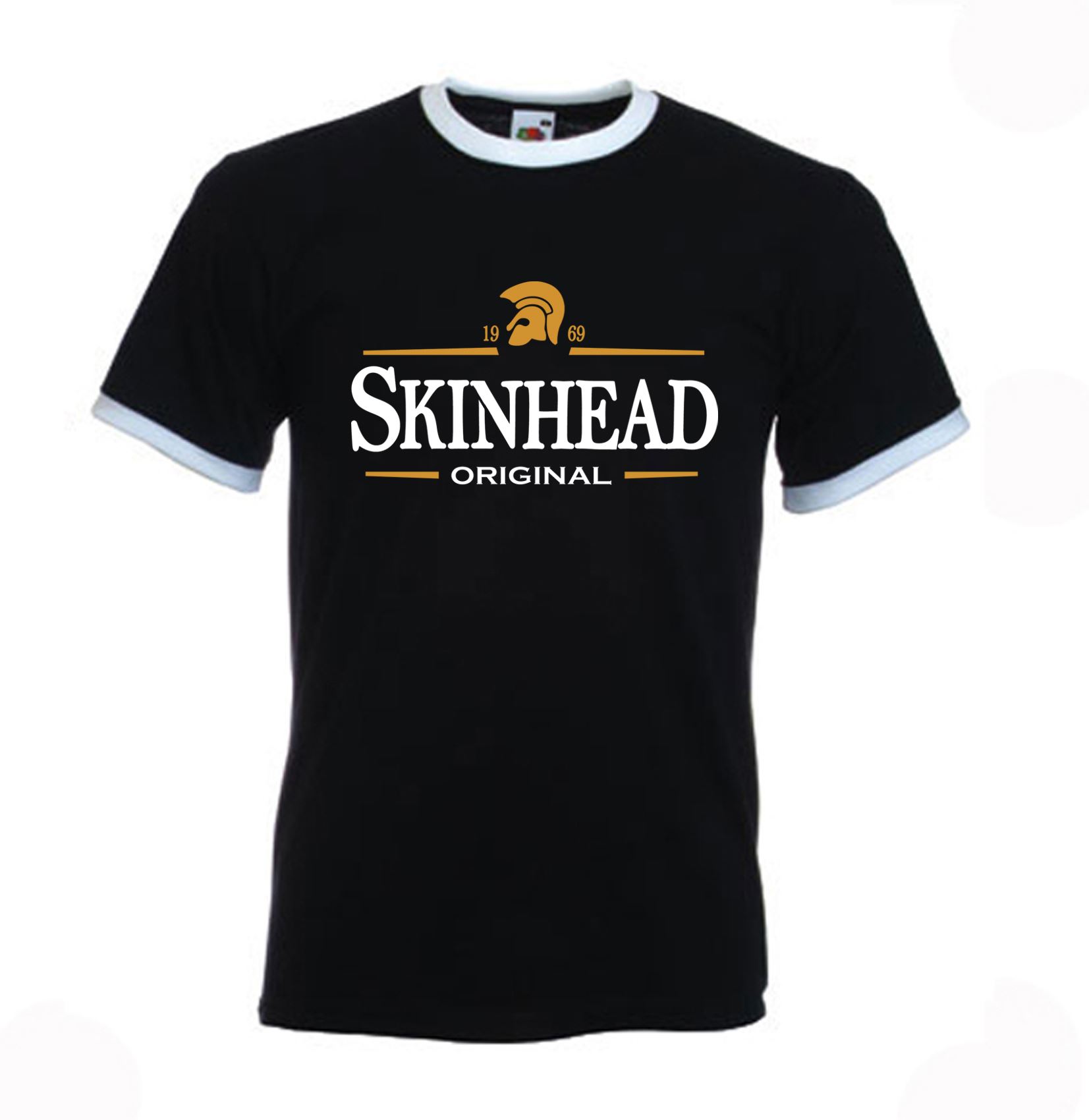 Skinhead Original Logo Northern Soul Men's Contrast Contrast Ringer T-Shirt - Picture 2 of 2
