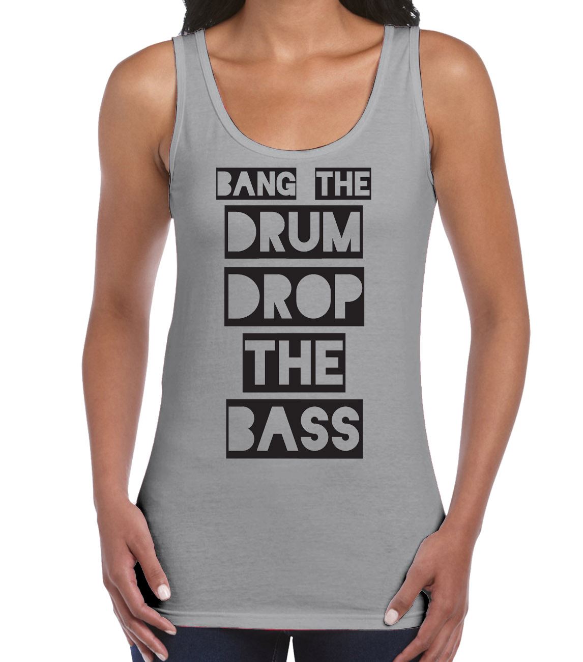 Bang The Drum Drop The Bass Jungle Men/'s Vest Tank Top Rave Jungle