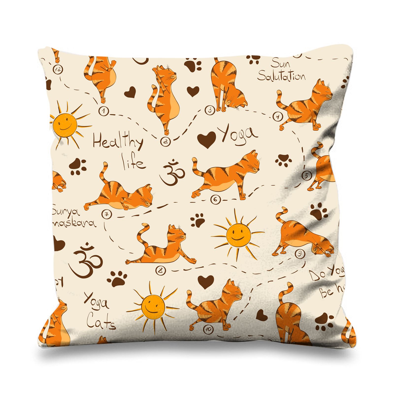 Leopard Skin Print Faux Silk 45cm x 45cm Sofa Cushion