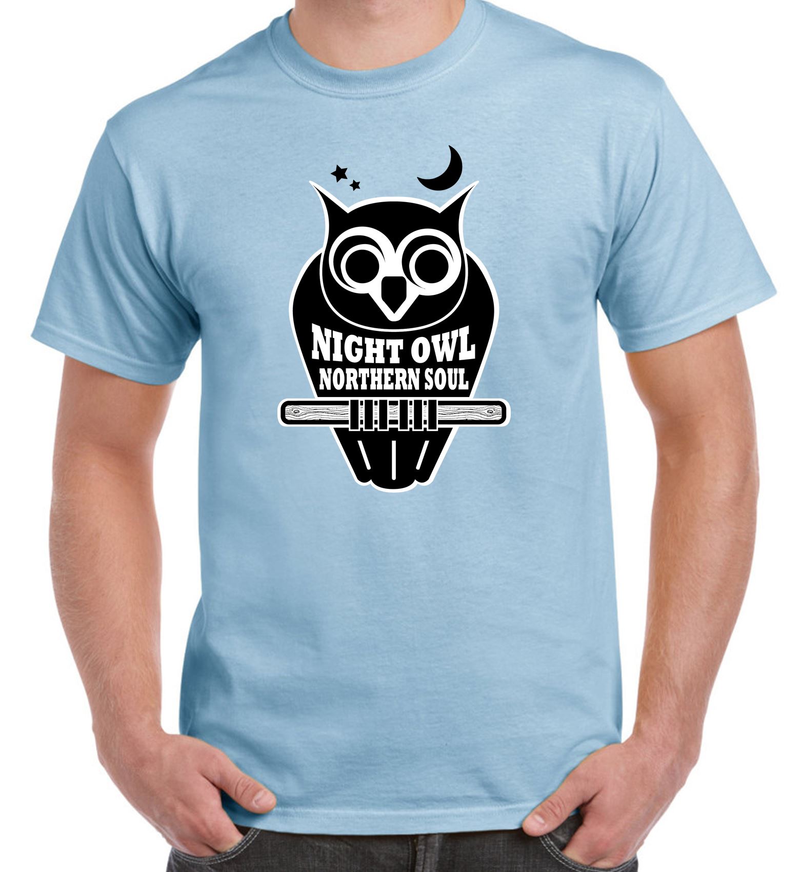 Night Owl Northern Soul Logo Men's T-Shirt - Picture 4 of 6