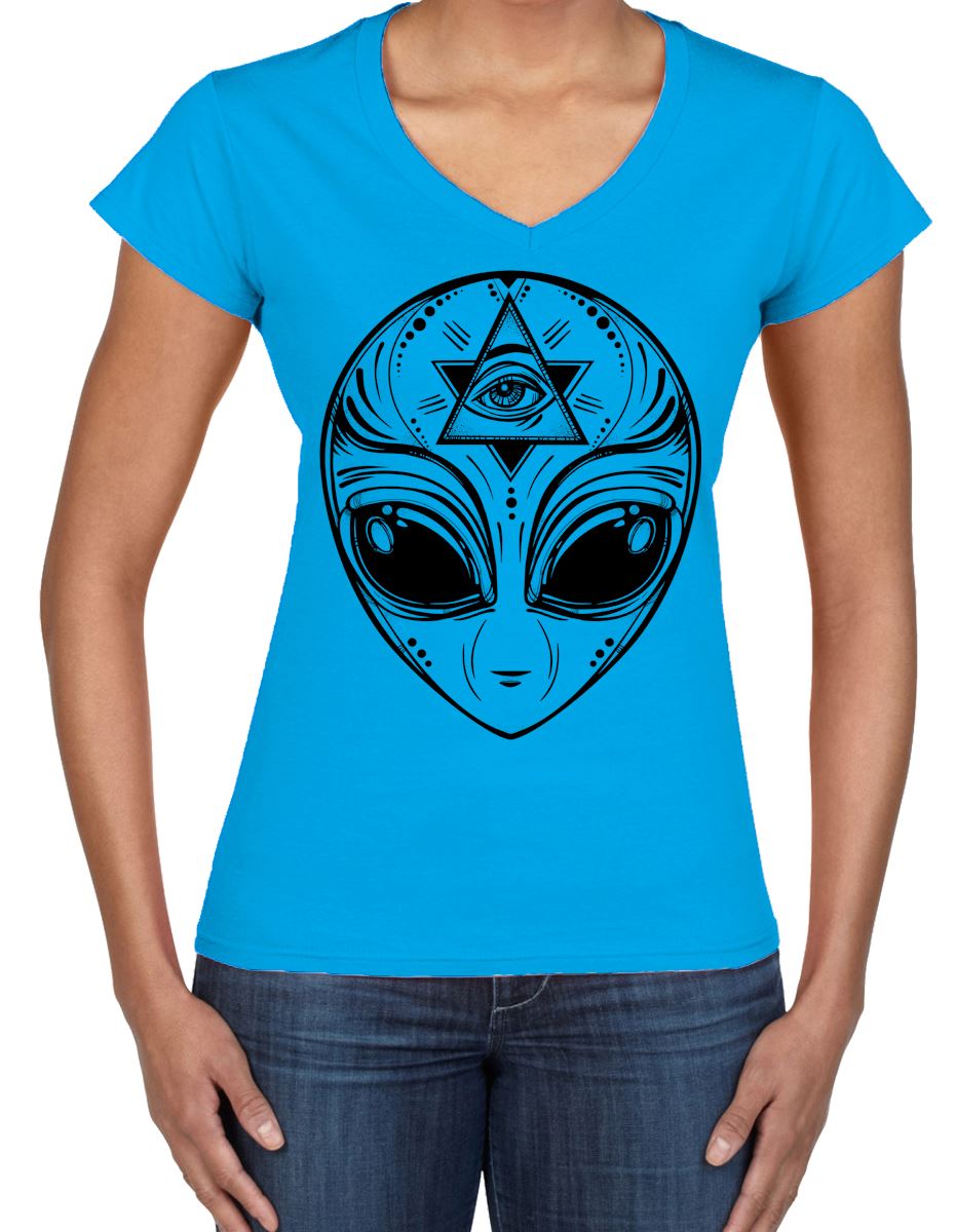 Alien Face Area 51 UFO Large Print Women/'s Vest Tank Top