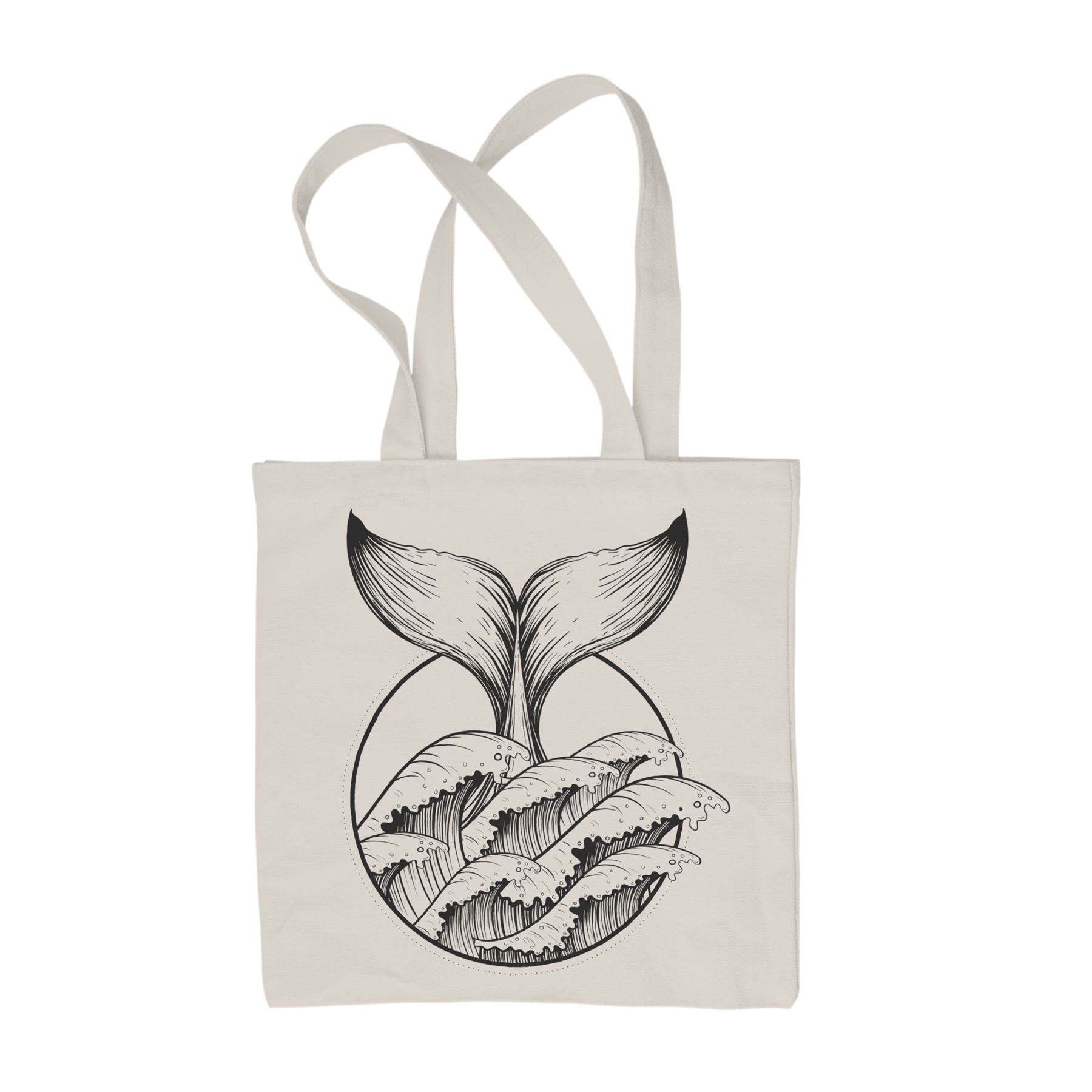 Whale Tail Tattoo Hipster Large Print Tote Shoulder Shopping Bag Ebay