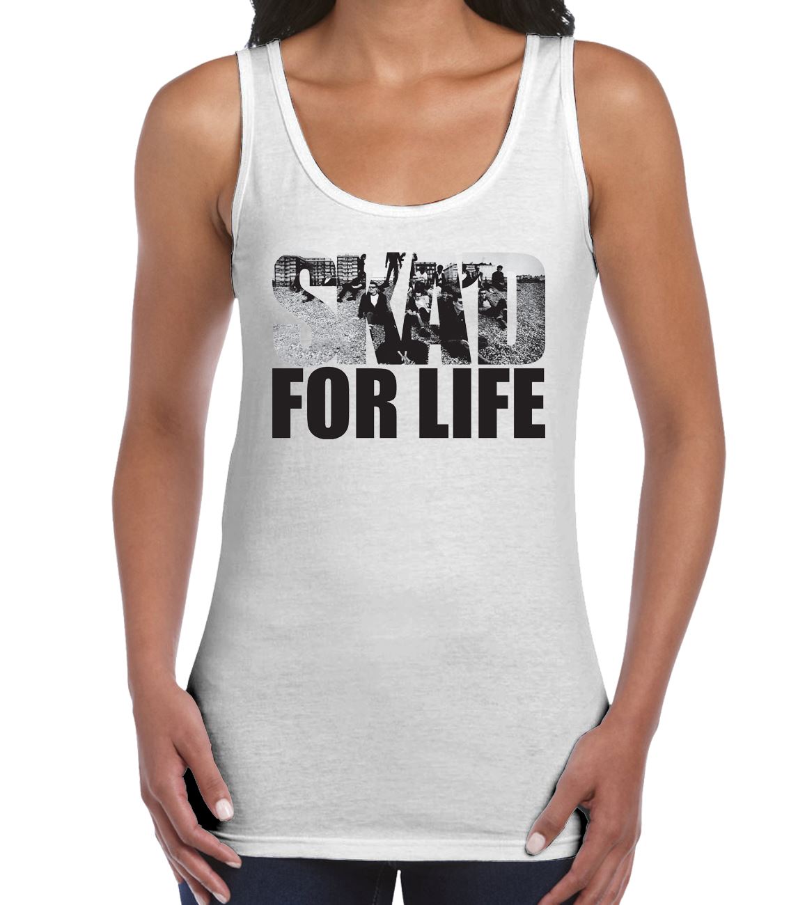 Ska'd For Life Ska Women's Vest Tank Top - Mod The Specials 2 Tone