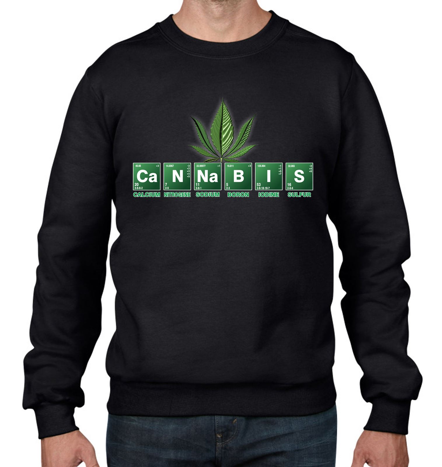Cannabis Periodic Table Men s Sweatshirt Jumper EBay cannabis-periodic-table-men-s-sweatshirt-jumper-ebay