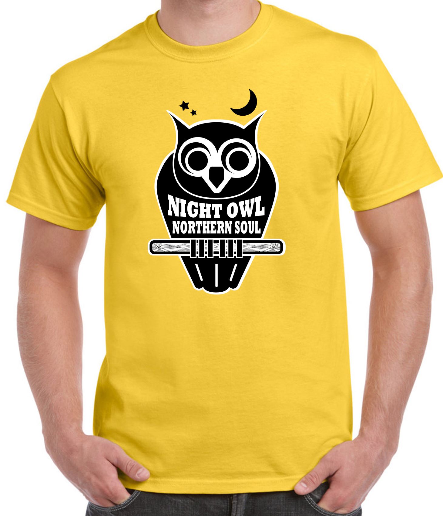 Night Owl Northern Soul Logo Men's T-Shirt - Picture 5 of 6
