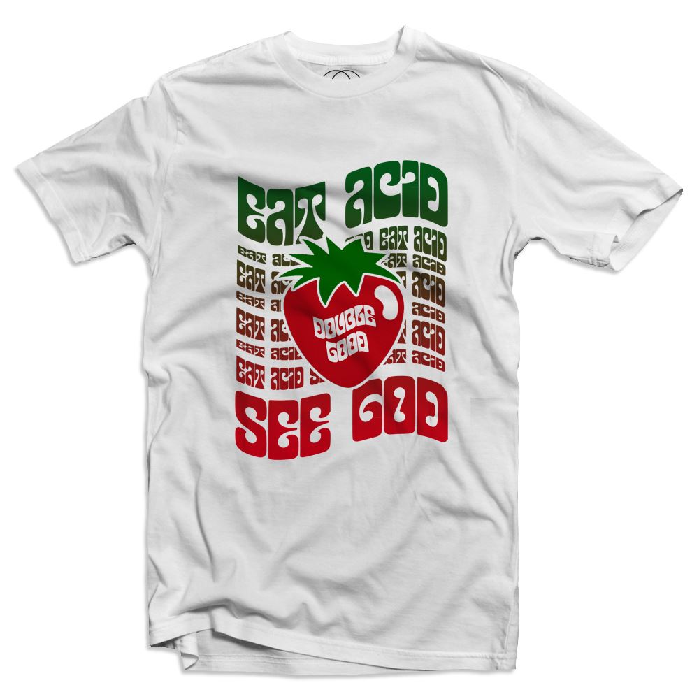 Herren-T-Shirt Eat Acid See God LSD House Music Rave - Bild 5 von 5