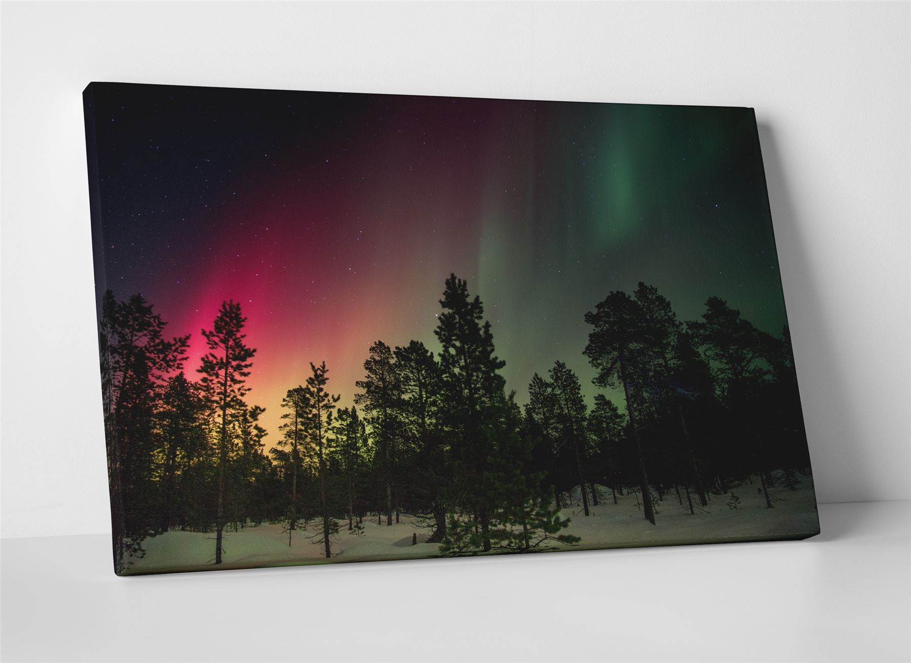 Northern Lights Woodland Box Canvas Print Wall Art Choice of Sizes eBay