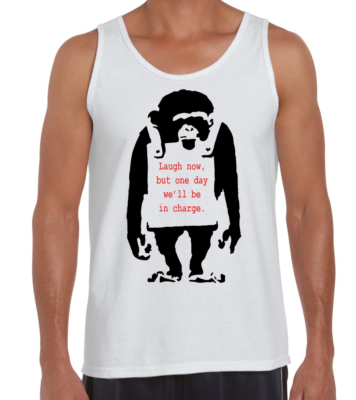 Banksy sourire homme débardeur tank top-graffiti t-shirt Banksy sourire homme débardeur tank top-graffiti t-shirt