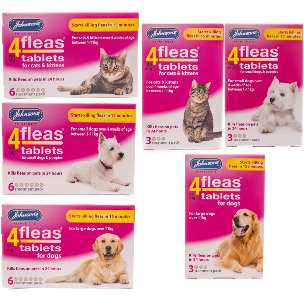 Johnson's 4Fleas Tablets Treatment for Cats, Dogs, Puppies and Kittens