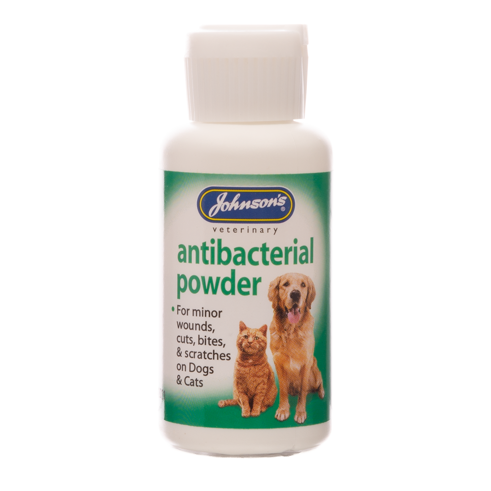 Johnson's Vet AntiBacterial Powder for Skin Healing in Dogs & Cats 20g