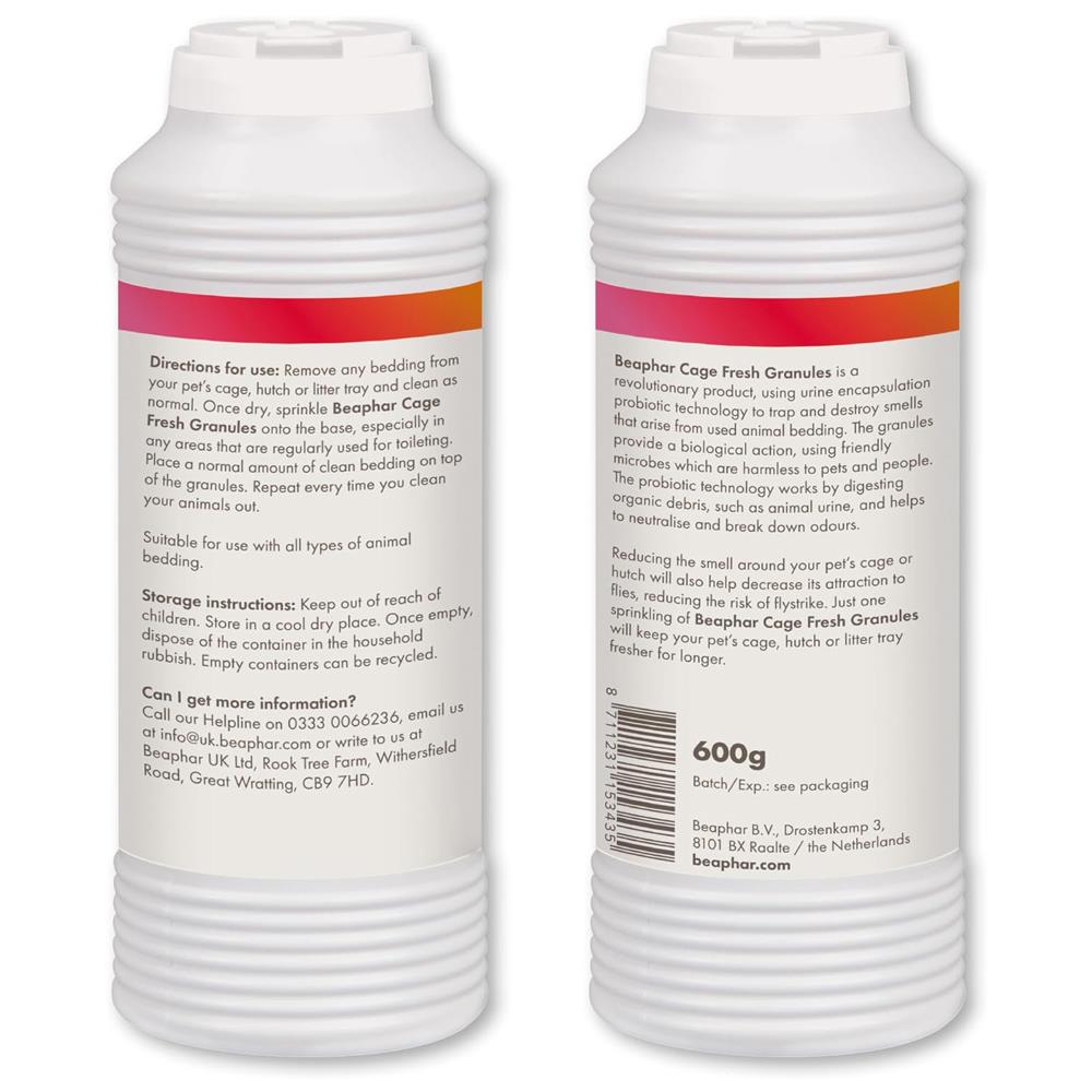 Beaphar Cage Fresh Granules for Small Animal Hutches 600ml - Picture 7 of 7