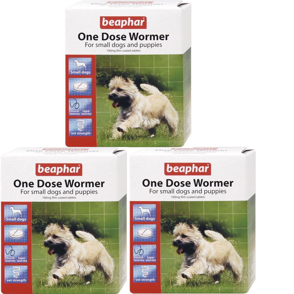 Beaphar One Dose Wormer Treatment Tablets for Puppies Small, Medium