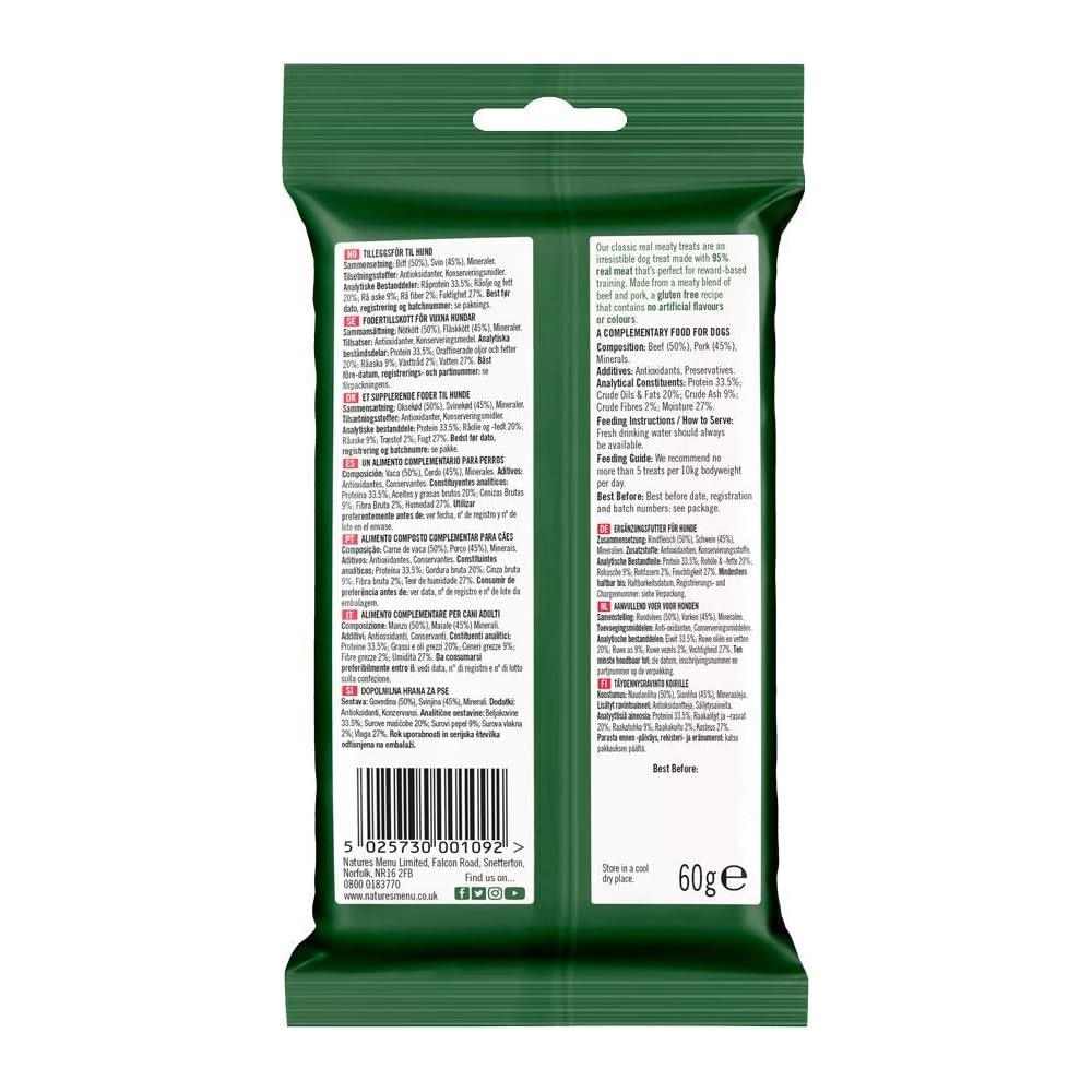 Natures Menu Real Meaty Natural Dog Treats – Chicken, Lamb & Beef 60g - Picture 4 of 25