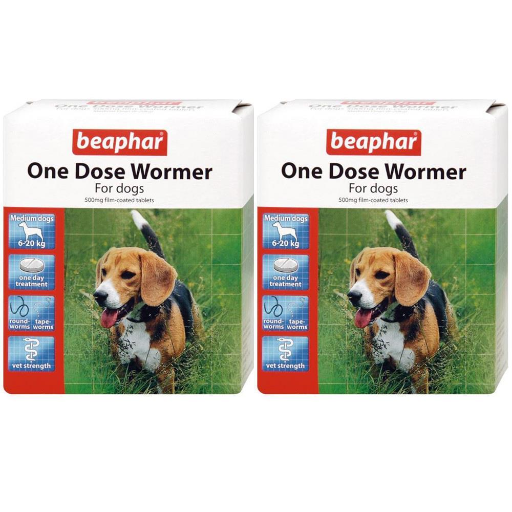 Beaphar One Dose Wormer Treatment Tablets for Puppies Small, Medium