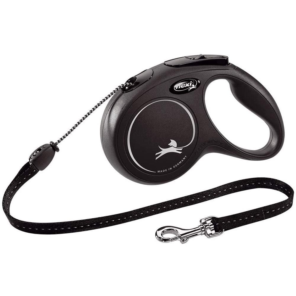 flexi classic tape 5m dog lead black large