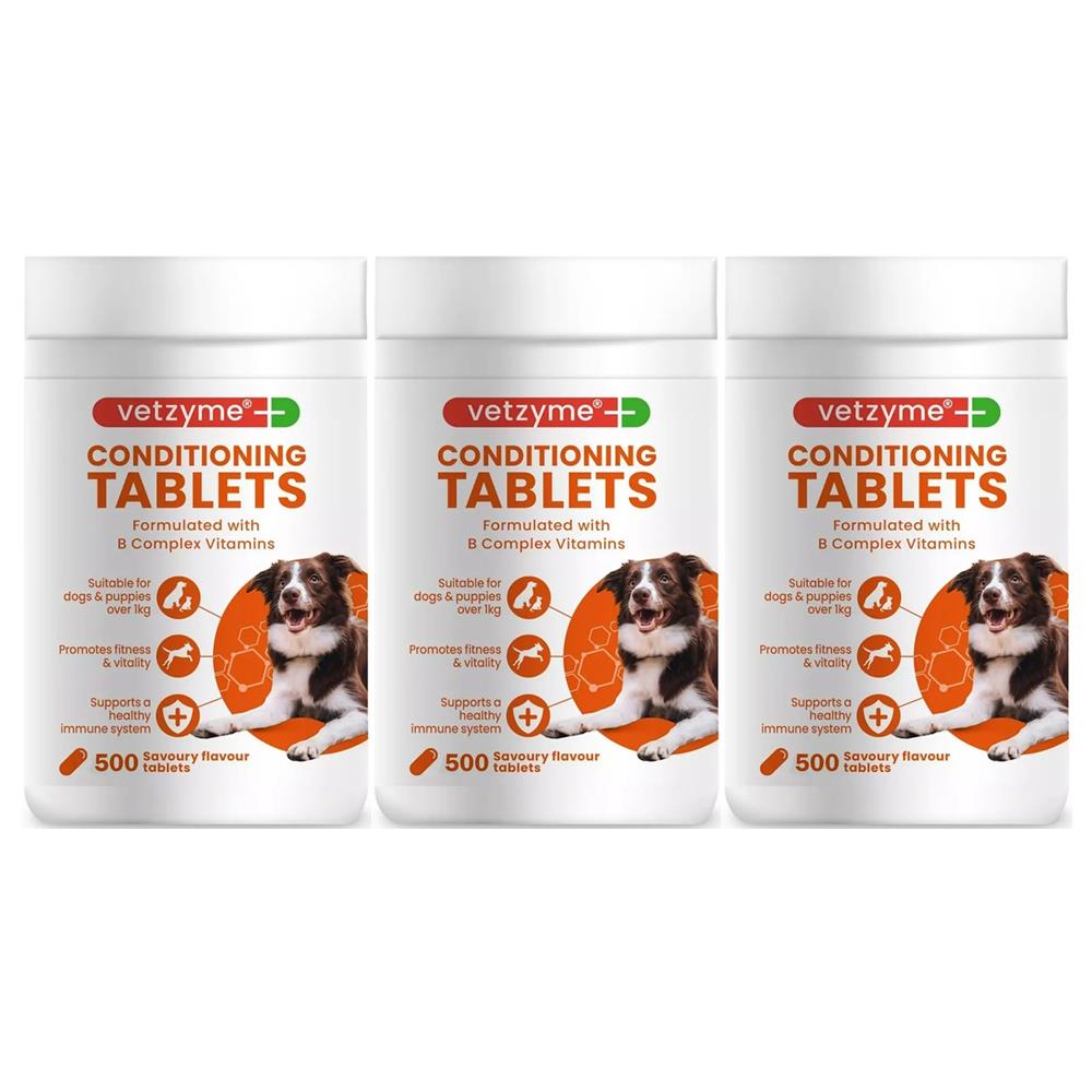 Vetzyme Conditioning Tablets for Dogs Healthy Vitamin Treat - Picture 3 of 4