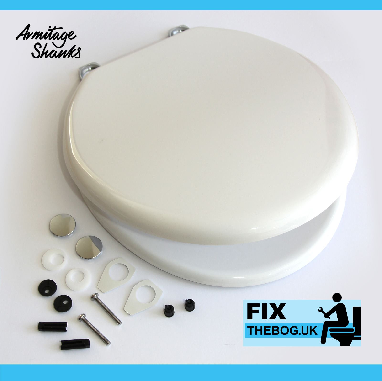 ARMITAGE SHANKS Genuine S406001 Bakasan toilet seat and cover