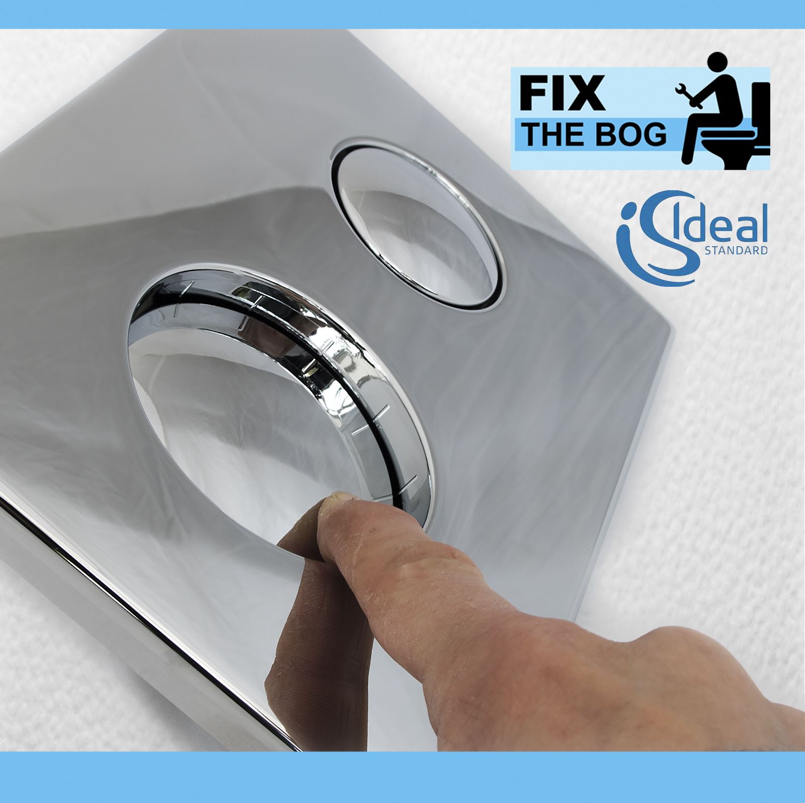 IDEAL STANDARD S4399AA FLUSHPLATE DUAL AIR PNEUMATIC CONCEALA 2 FLUSH