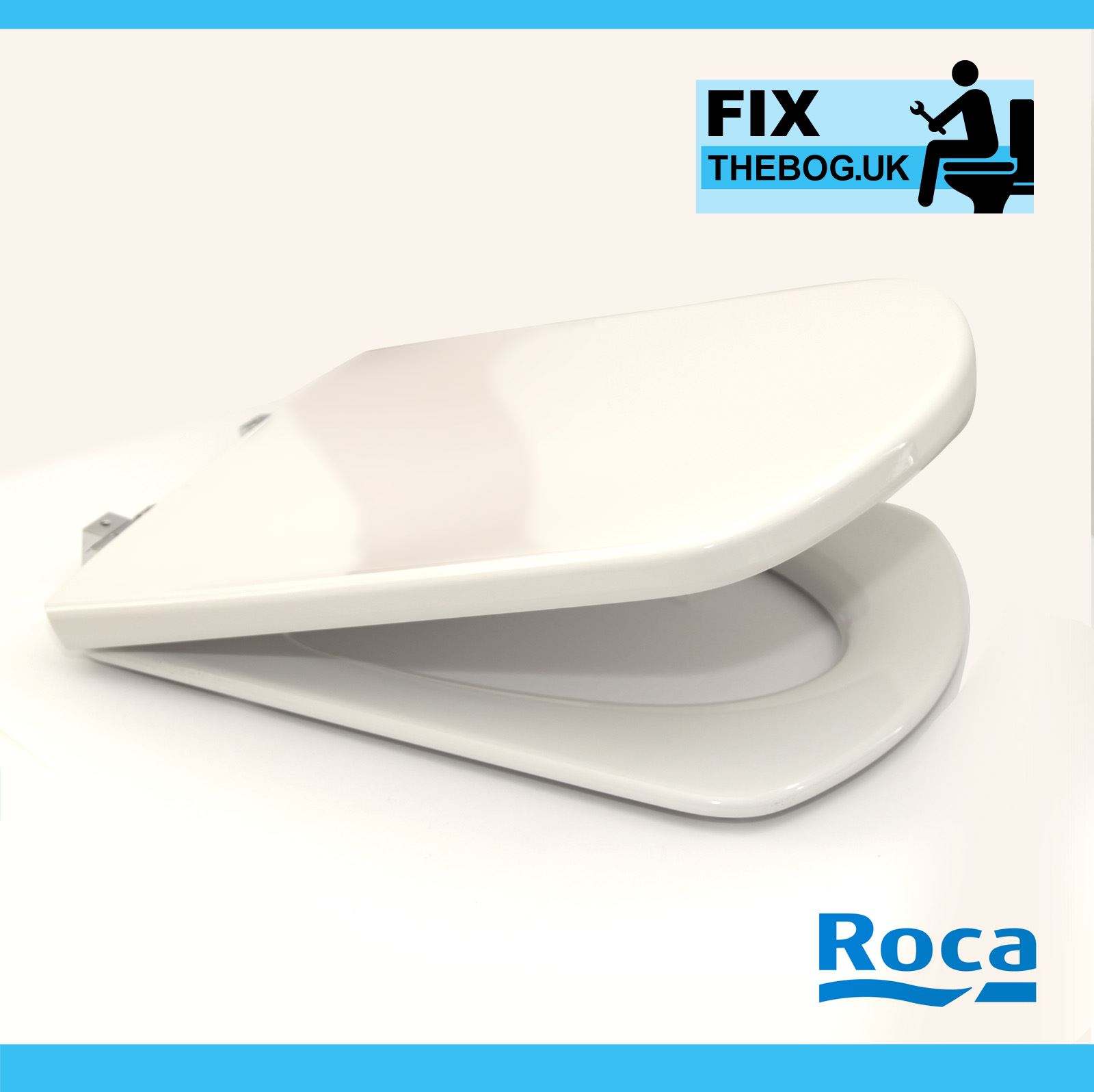 Roca Dama Senso Replacement WC Toilet Seat with Soft Closing Hinges