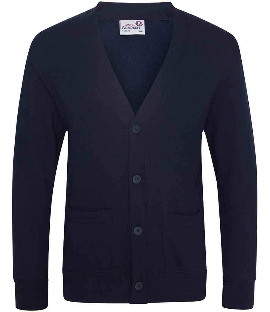 AWDis Academy Kids Sweat Cardigan School Uniform Casual Childrens - Picture 5 of 8