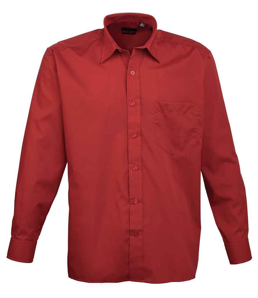 Premier Long Sleeve Poplin Shirt PR200 - Picture 4 of 17