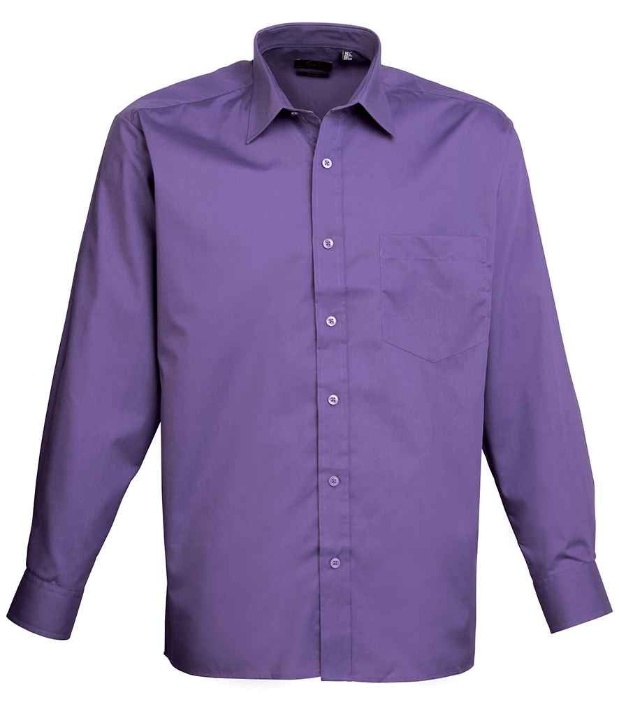 Premier Long Sleeve Poplin Shirt PR200 - Picture 11 of 17