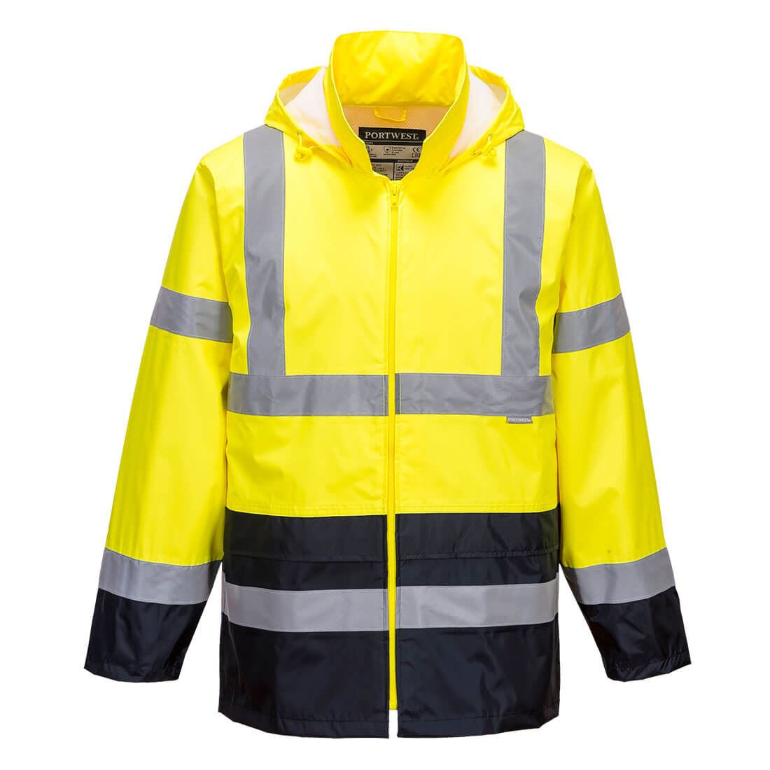PORTWEST Hi-Vis Contrast Classic Rain Jacket H443 - Picture 4 of 4