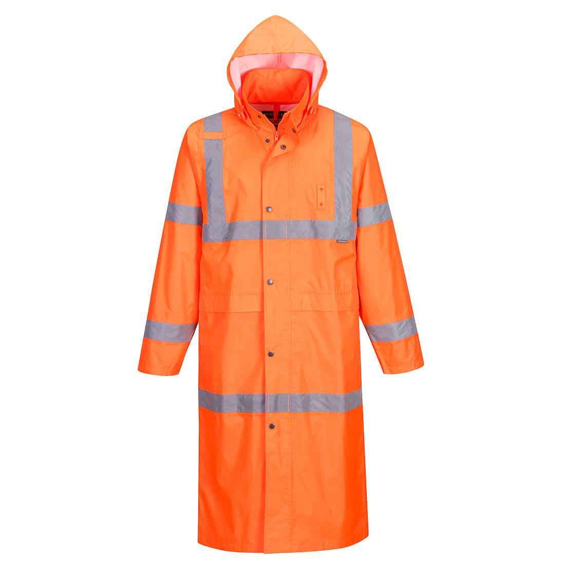 PORTWEST Hi-Vis Rain Coat 122cm H445 - Picture 2 of 3