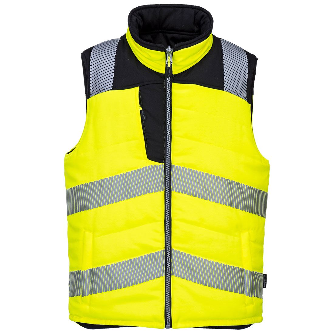 PORTWEST PW3 Hi-Vis Reversible Bodywarmer PW374 - Picture 3 of 3